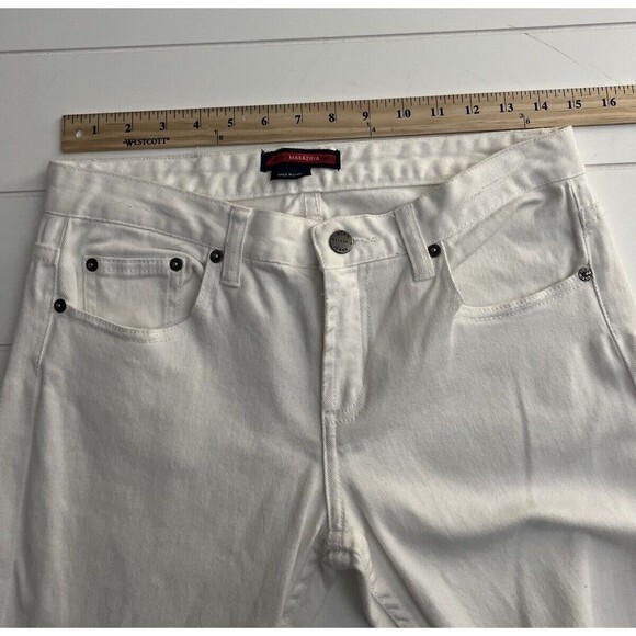 BCBG Maxazria Mid Rise Bootcut White Jeans‎ SZ 30x33 - Picture 3 of 6